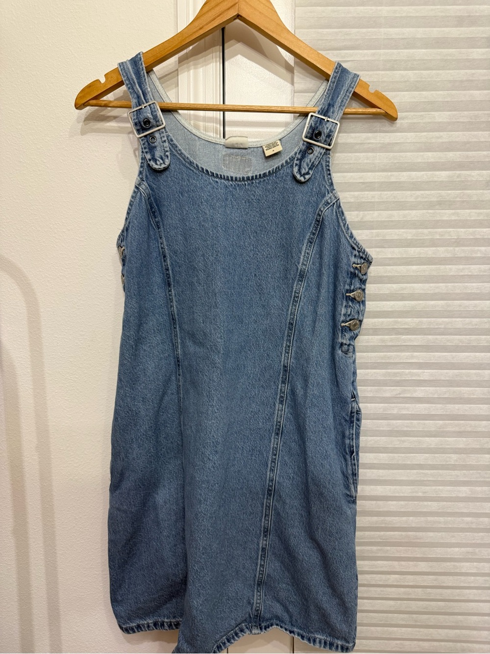 Levi's Light Blue Denim Overall Dress with Buckle Straps